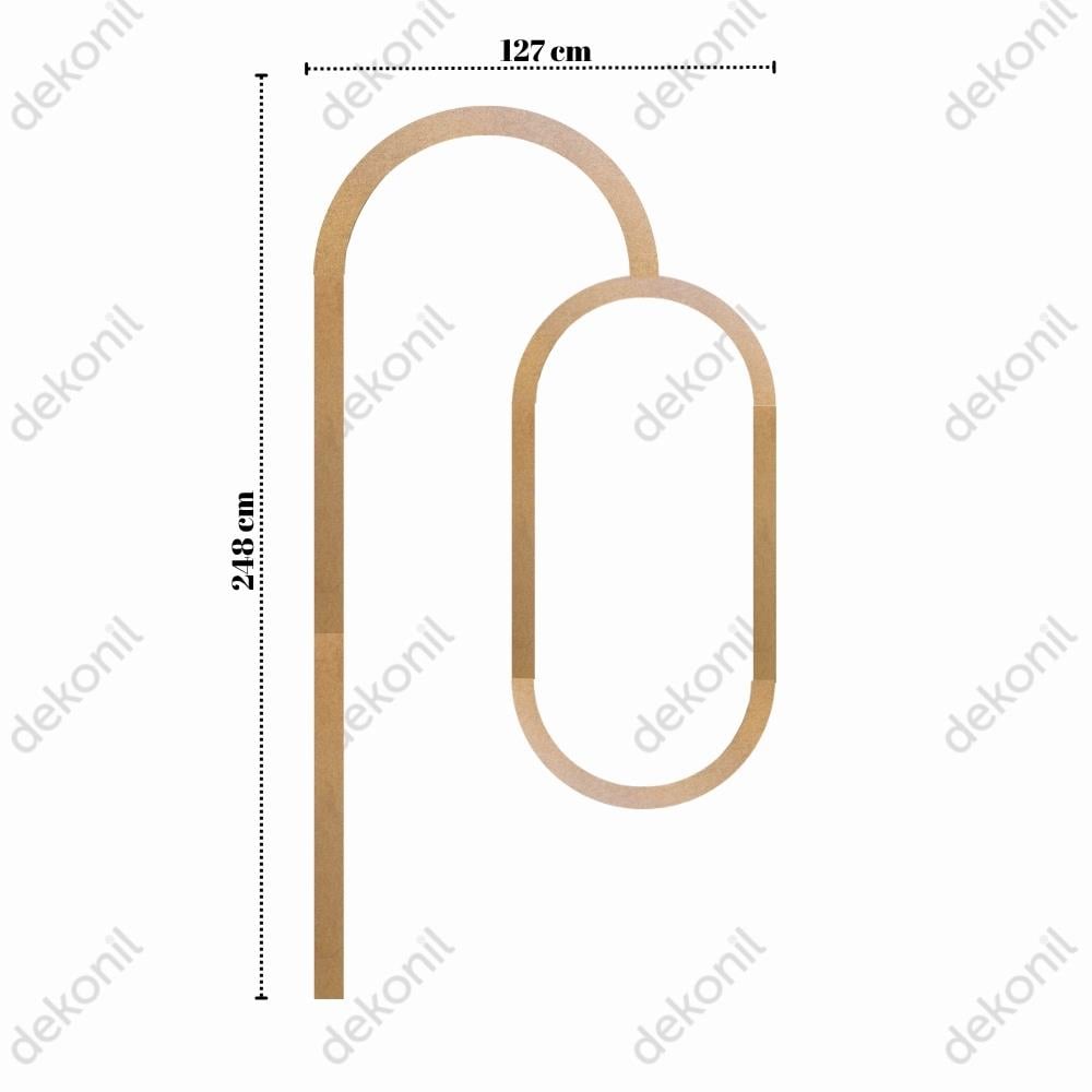 Seren Dekoratif MDF Oval Duvar Paneli Seti 127*248 cm