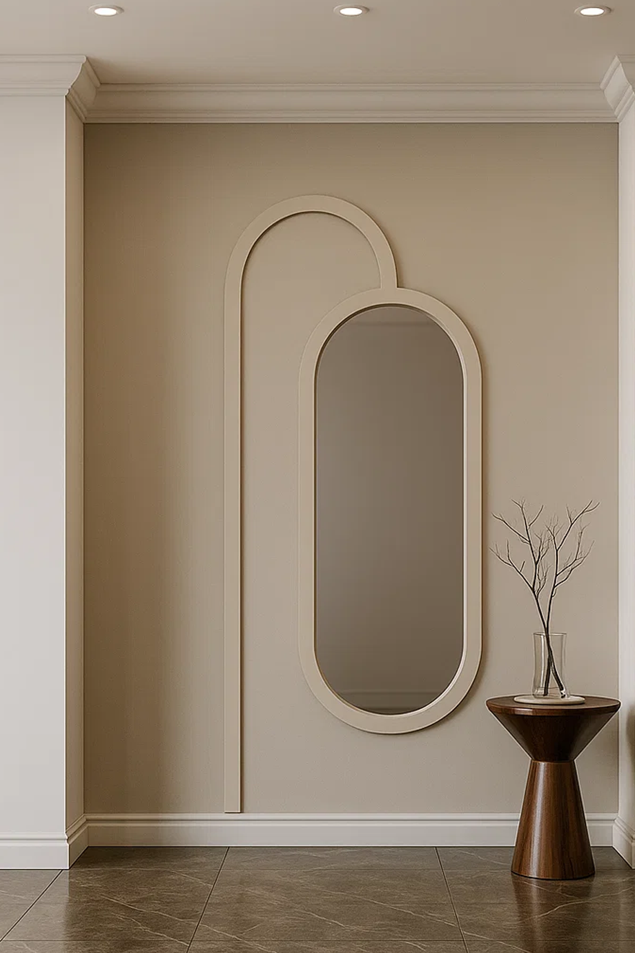 Seren Dekoratif MDF Oval Duvar Paneli Seti 102*248 cm