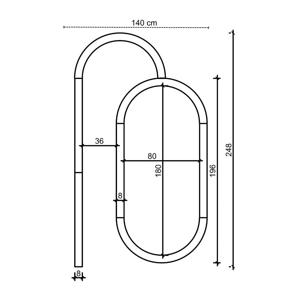 Seren Dekoratif MDF Oval Duvar Paneli Seti 140*248 cm