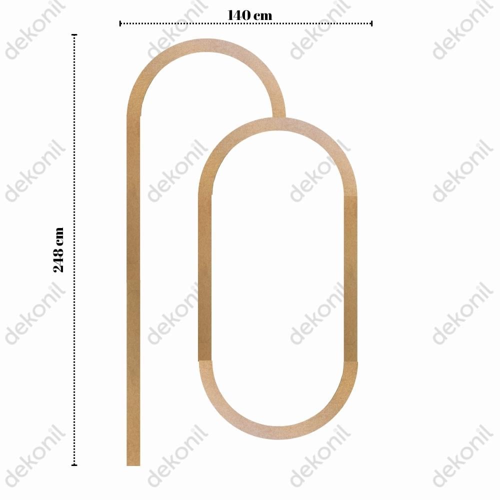 Seren Dekoratif MDF Oval Duvar Paneli Seti 140*248 cm