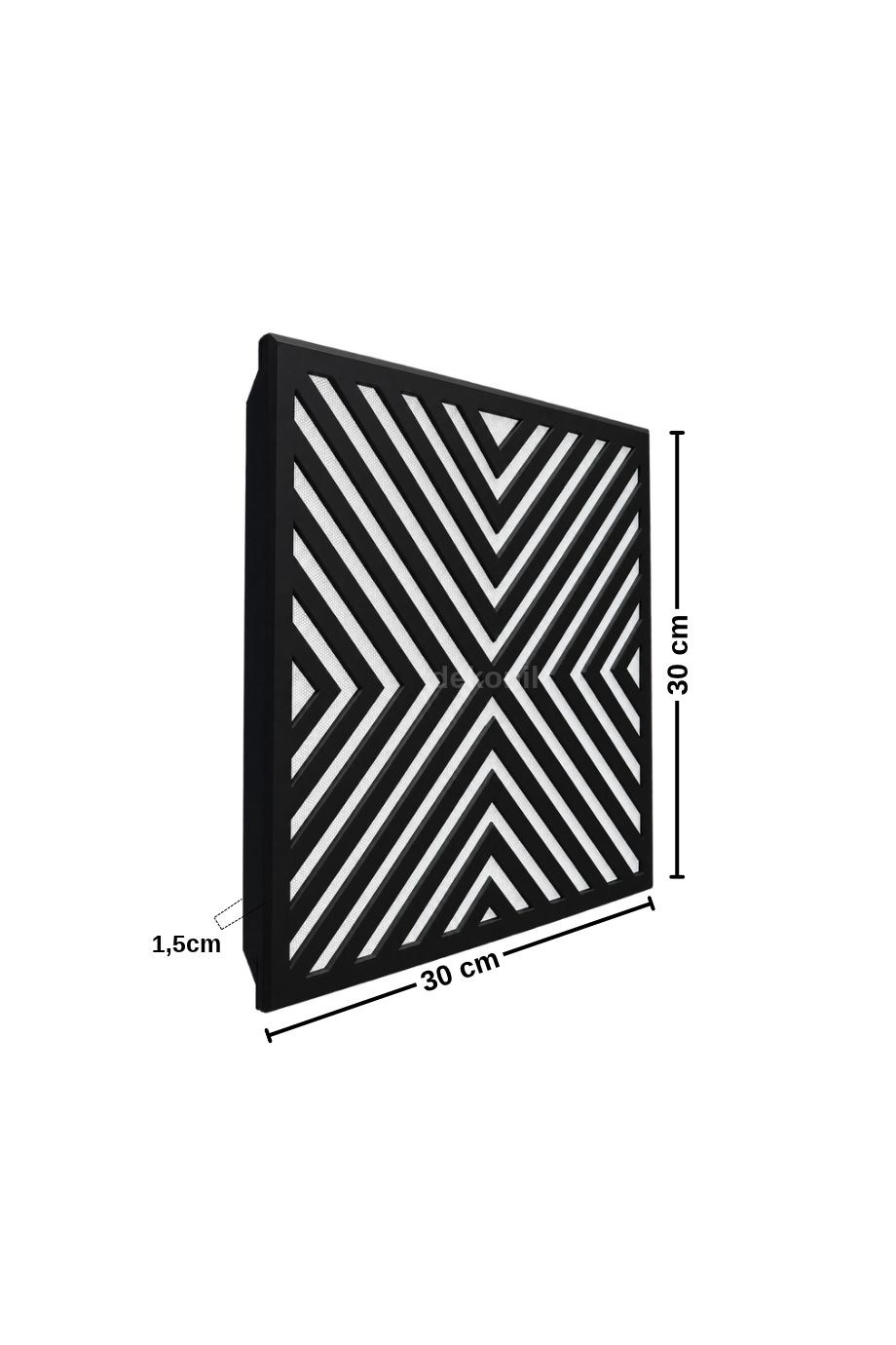 Siyah Vega Clip-in (Klipin) PVC Asma Tavan Kaplama Paneli 30*30 cm