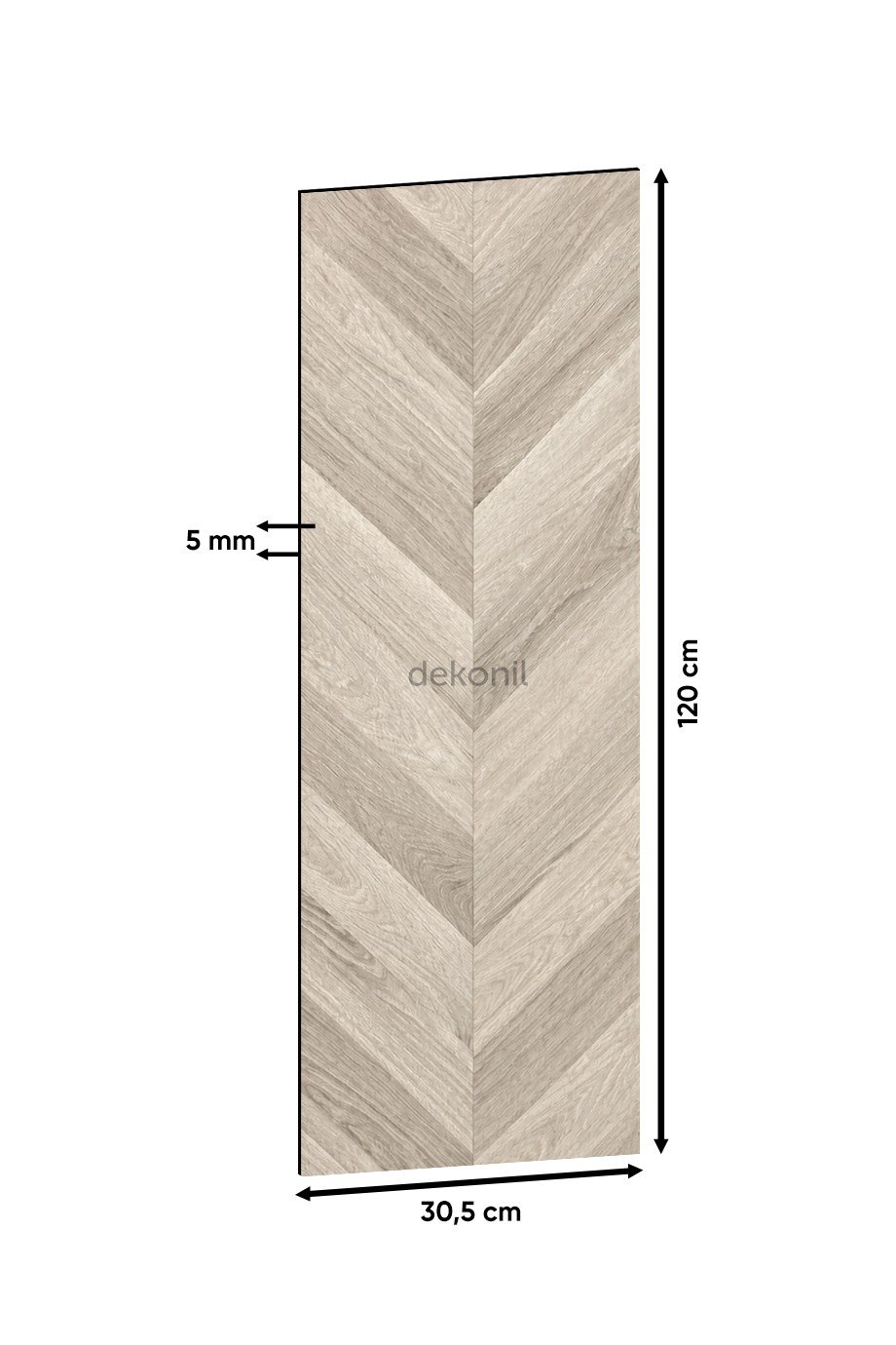 SPC Açık Gri Balık Sırtı Zemin Parke – 30,5*120 cm 5mm 1 m²