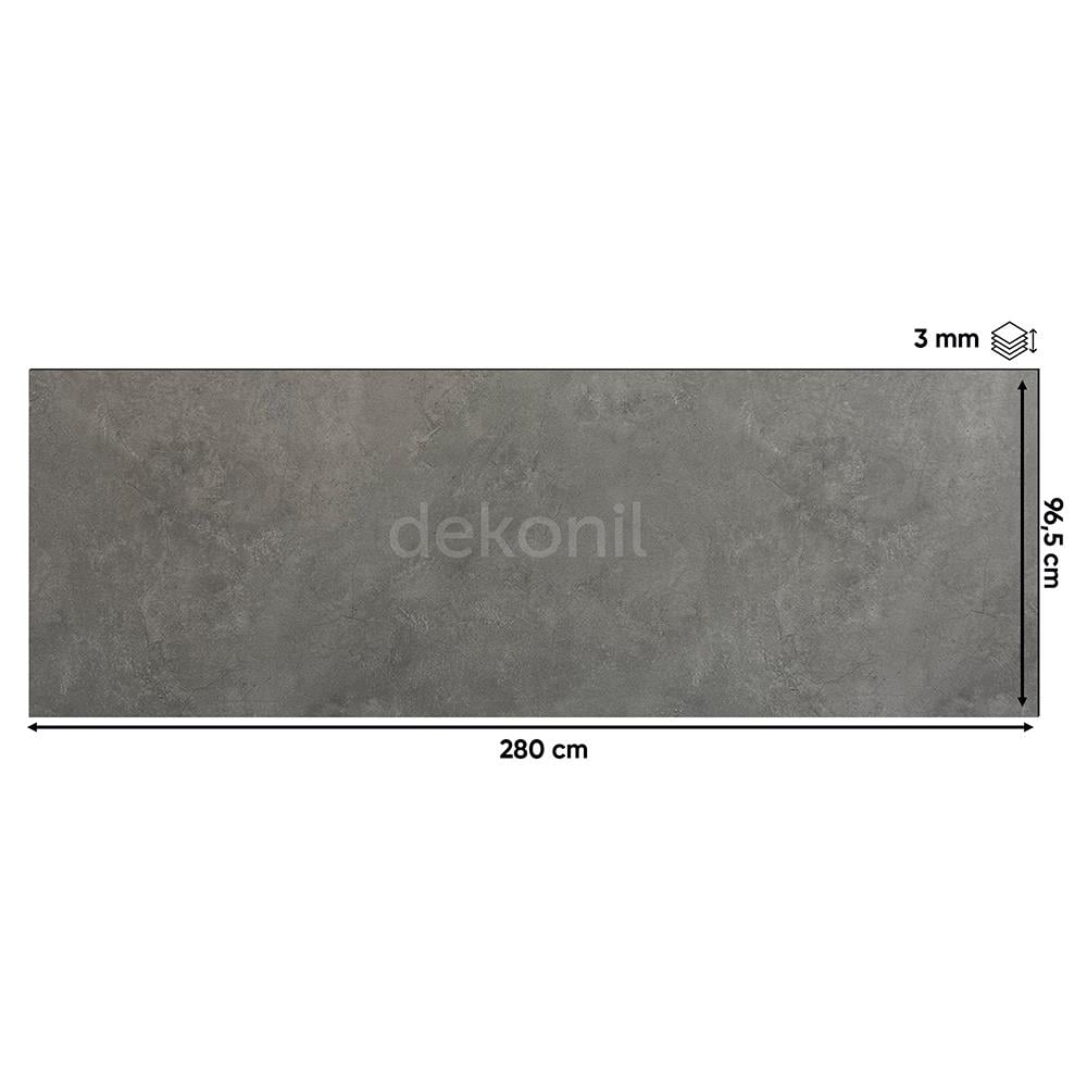 SPC Duvar Paneli Gri Beton Desenli 96,5*280 cm (2,70 m²)