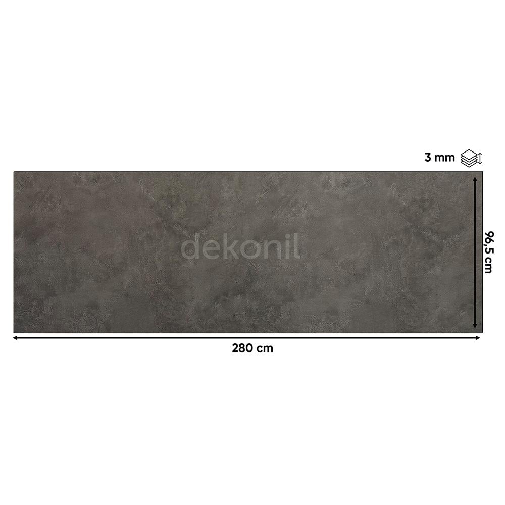 SPC Duvar Paneli Koyu Gri Beton Desenli 96,5*280 cm (2,70 m²)