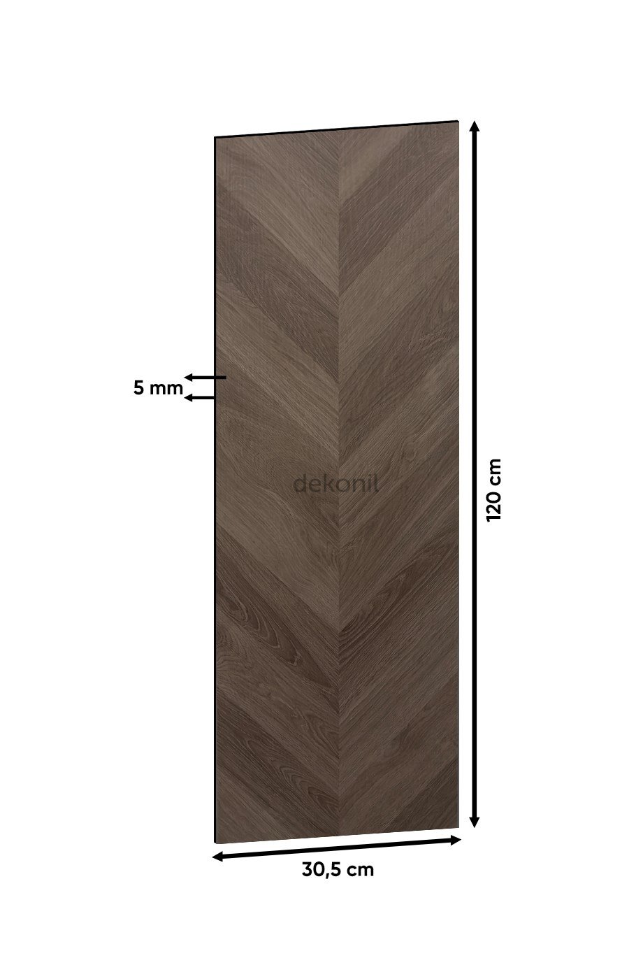 SPC Koyu Ahşap Balık Sırtı Zemin Parke – 30,5*120 cm 5mm 1 m²