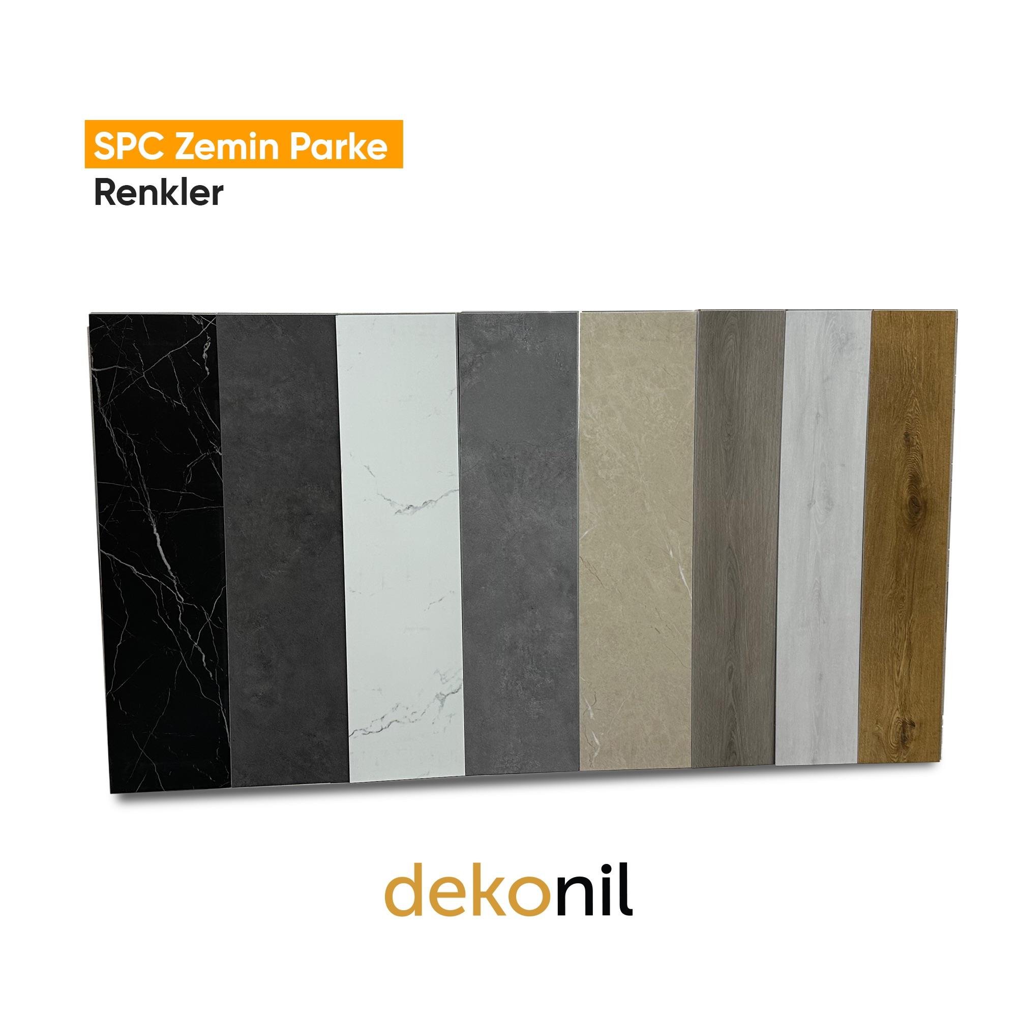 SPC Parke Gri Beton Desenli – Su Geçirmez Zemin Paneli 30,5*120 cm (Paket: 6 Adet / 2,23 m²)