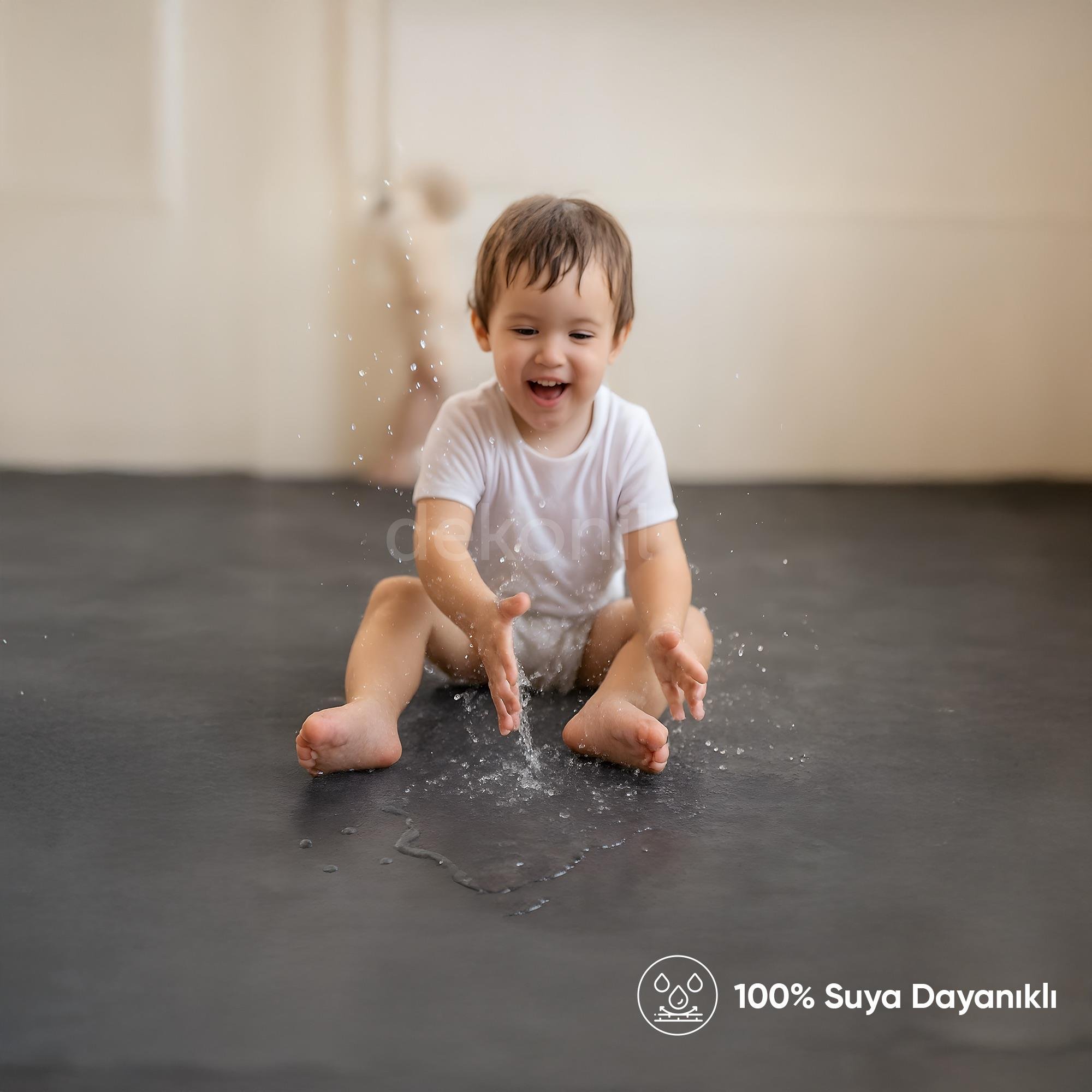 SPC Parke Koyu Gri Beton Desenli – Su Geçirmez Zemin Paneli 30,5*120 cm (Paket: 6 Adet / 2,23 m²)