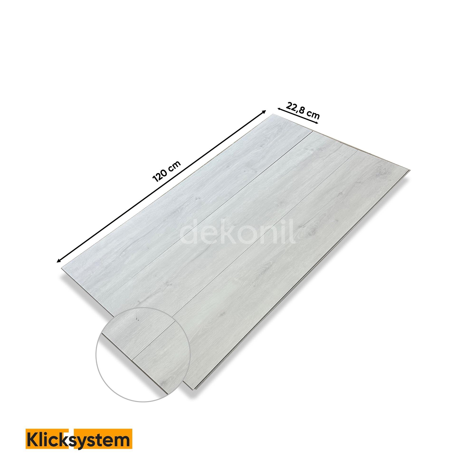 SPC Parke Polar Meşe Desenli – Su Geçirmez Zemin Paneli 22,8*120 cm (Paket: 9 Adet / 2,50 m²)