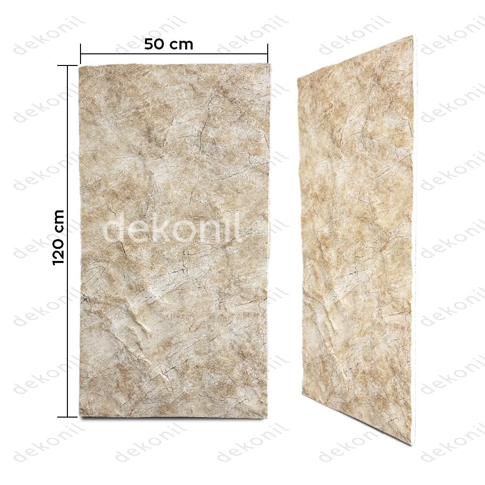 Taş Dokulu EPS Duvar Paneli Bej 50*120 cm