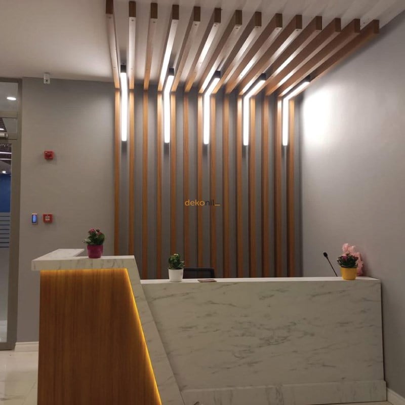 Teak Ahşap Seperatör Duvar Bölme Profili 5*8*280 cm