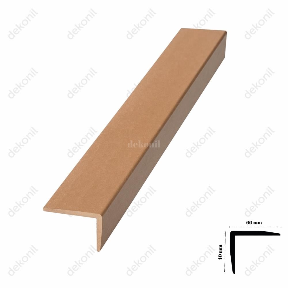 Teak Kompozit Zemin Deck L Köşe Kapama Profili 4*6 cm