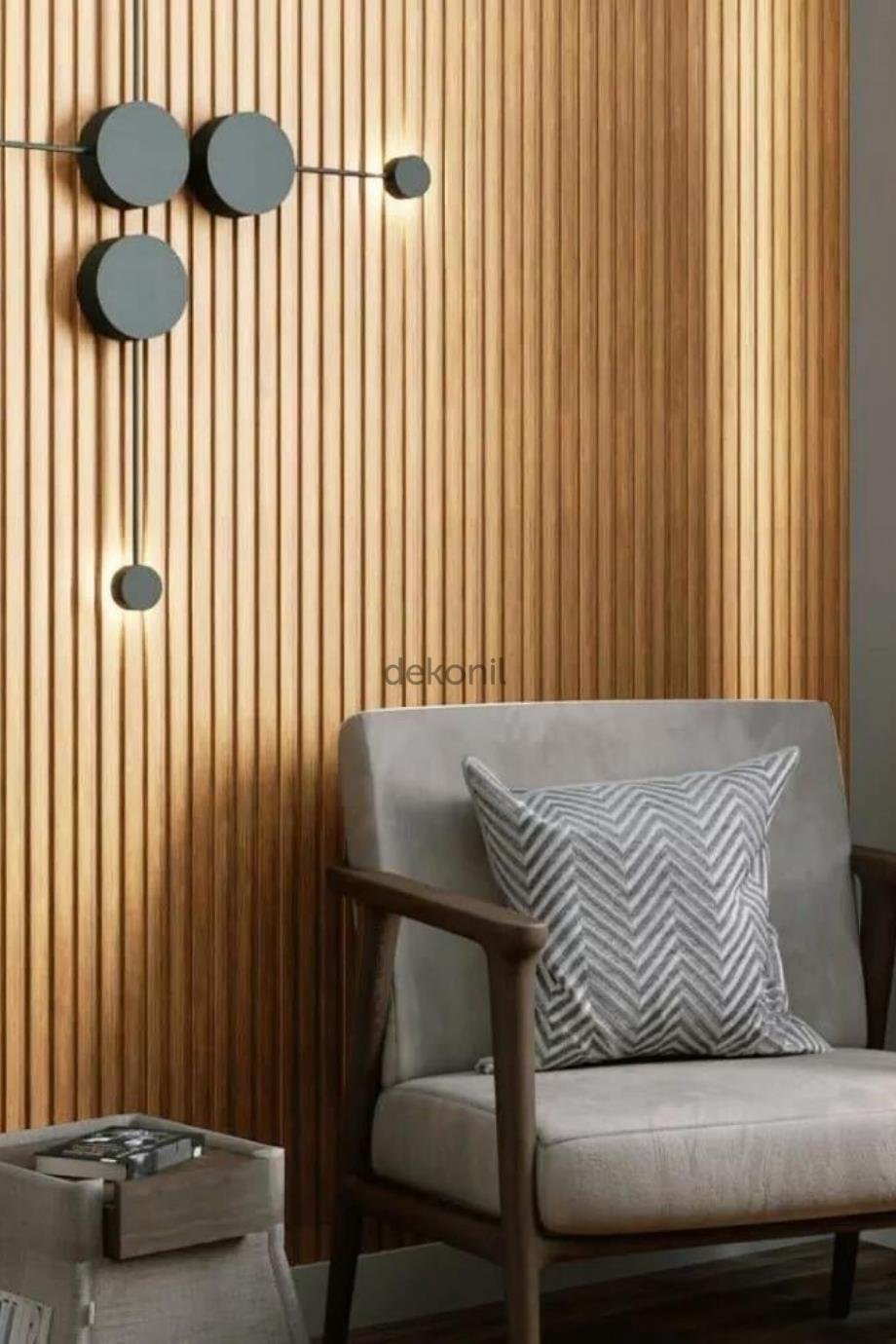 Mdf Lux Teak Duvar Panel Lambri 12 cm