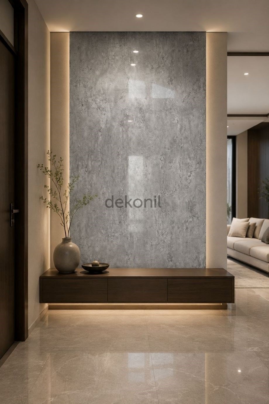Torino Beton Desenli PVC Duvar Paneli 122x244 cm
