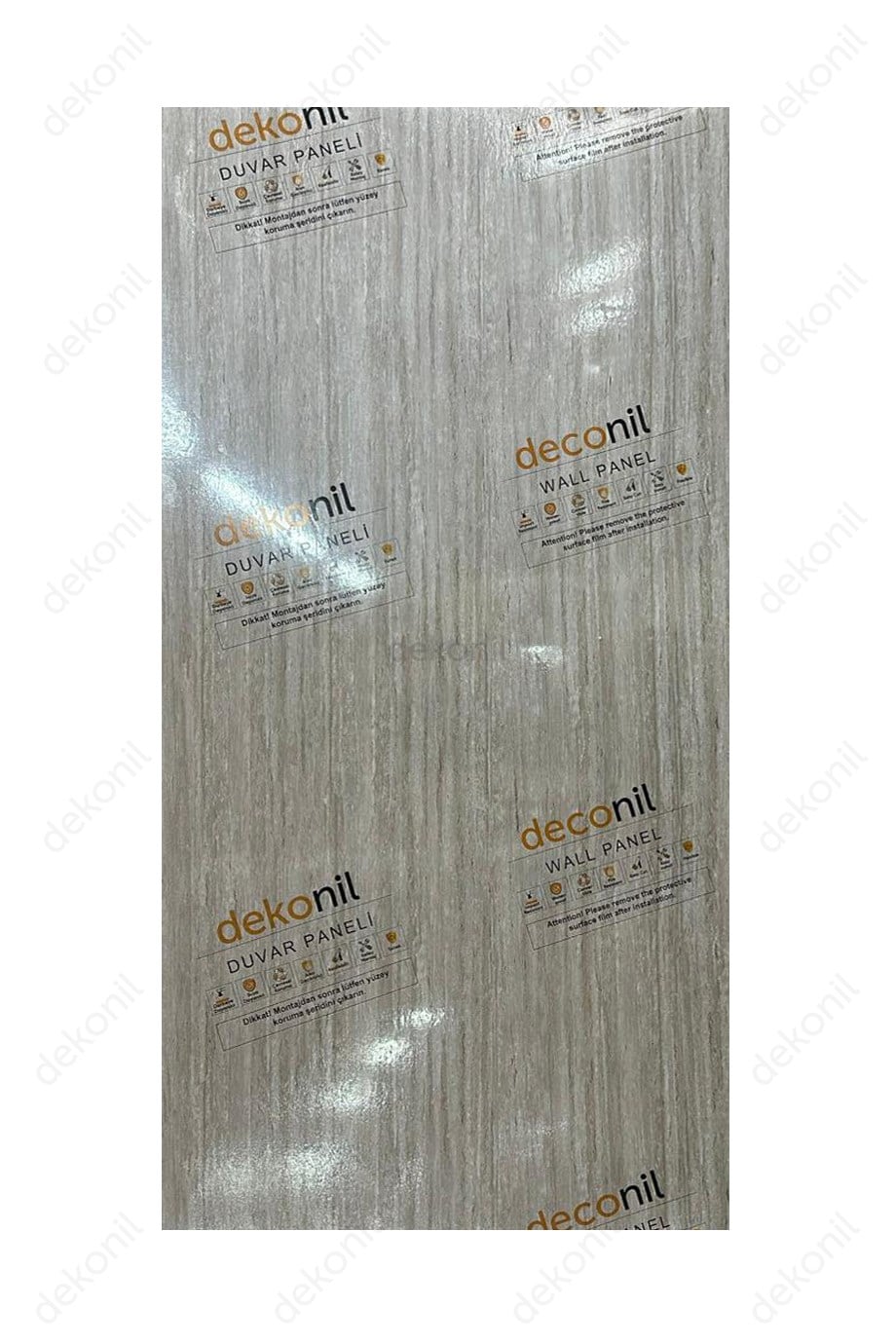 Traverten Desenli Bambu Duvar Paneli 122*244 cm