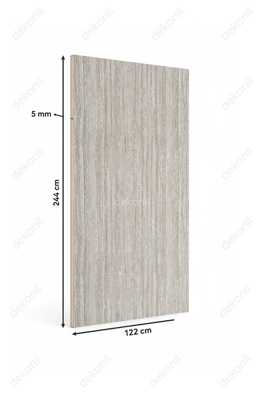 Traverten Desenli Bambu Duvar Paneli 122*244 cm