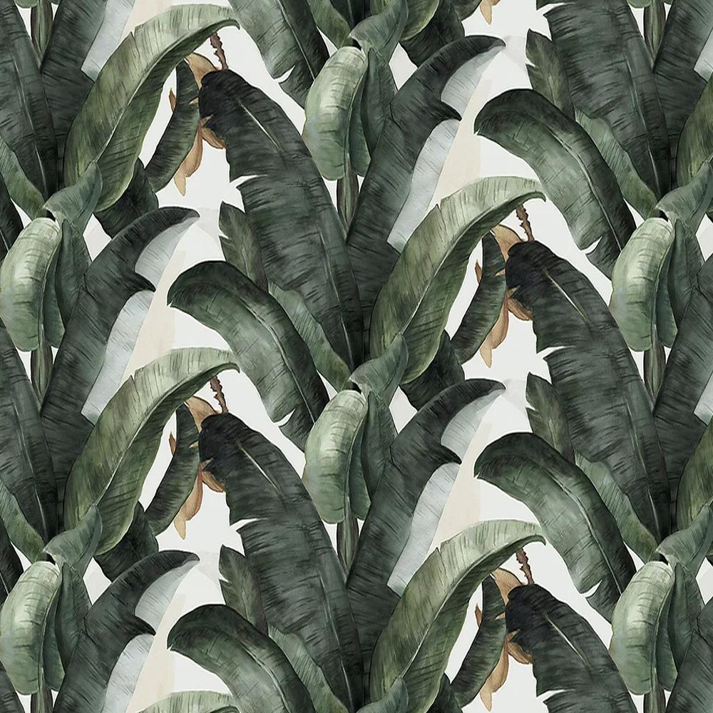 Tropikal Desenli Kişiye Özel Baskı Duvar Kağıdı