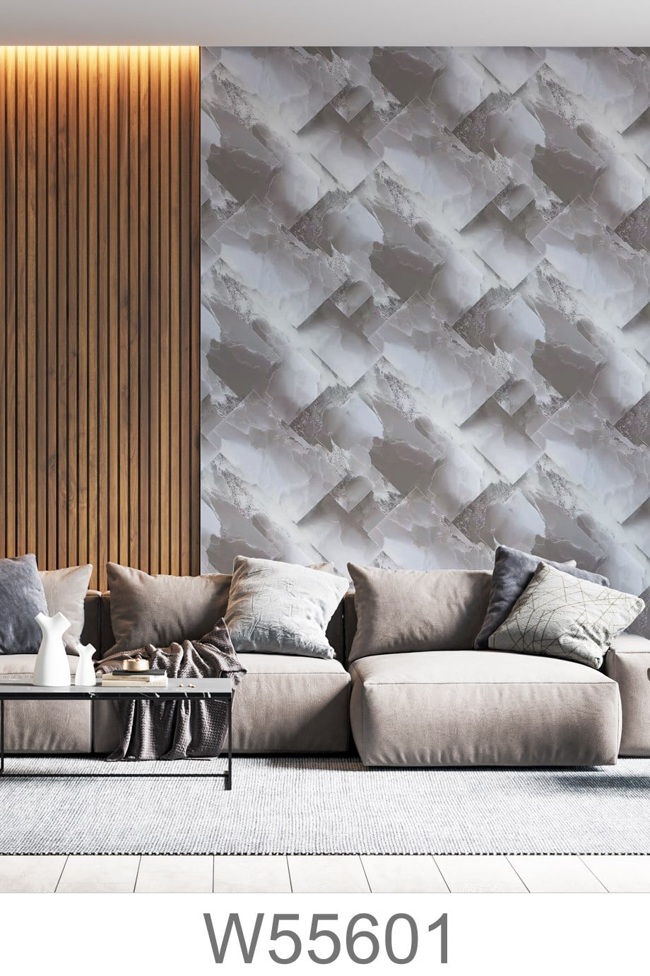 Wallsense Italy Geometrik Desenli Duvar Kağıdı 16 m² W556