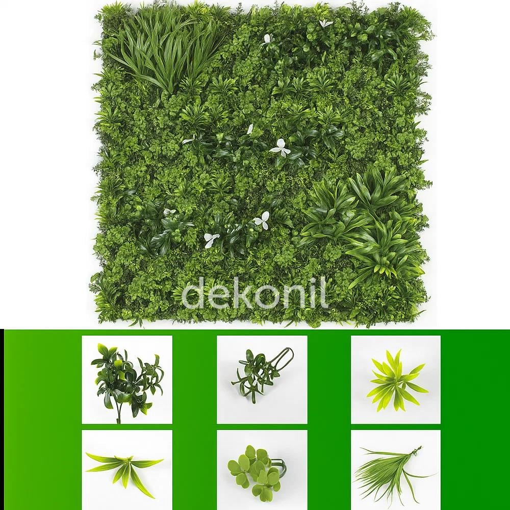 Yapay Bitki & Çiçek Dikey Bahçe Paneli 100*100 cm  DK-1011