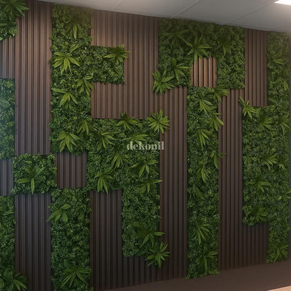 Yapay Bitki & Çiçek Dikey Bahçe Paneli 100*100 cm 1010