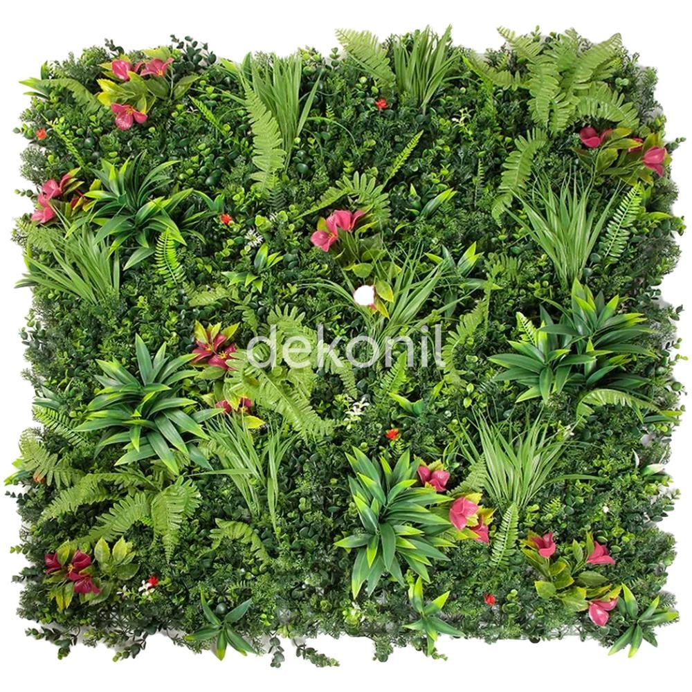 Yapay Bitki & Çiçek Dikey Bahçe Paneli 100*100 cm  DK-1025