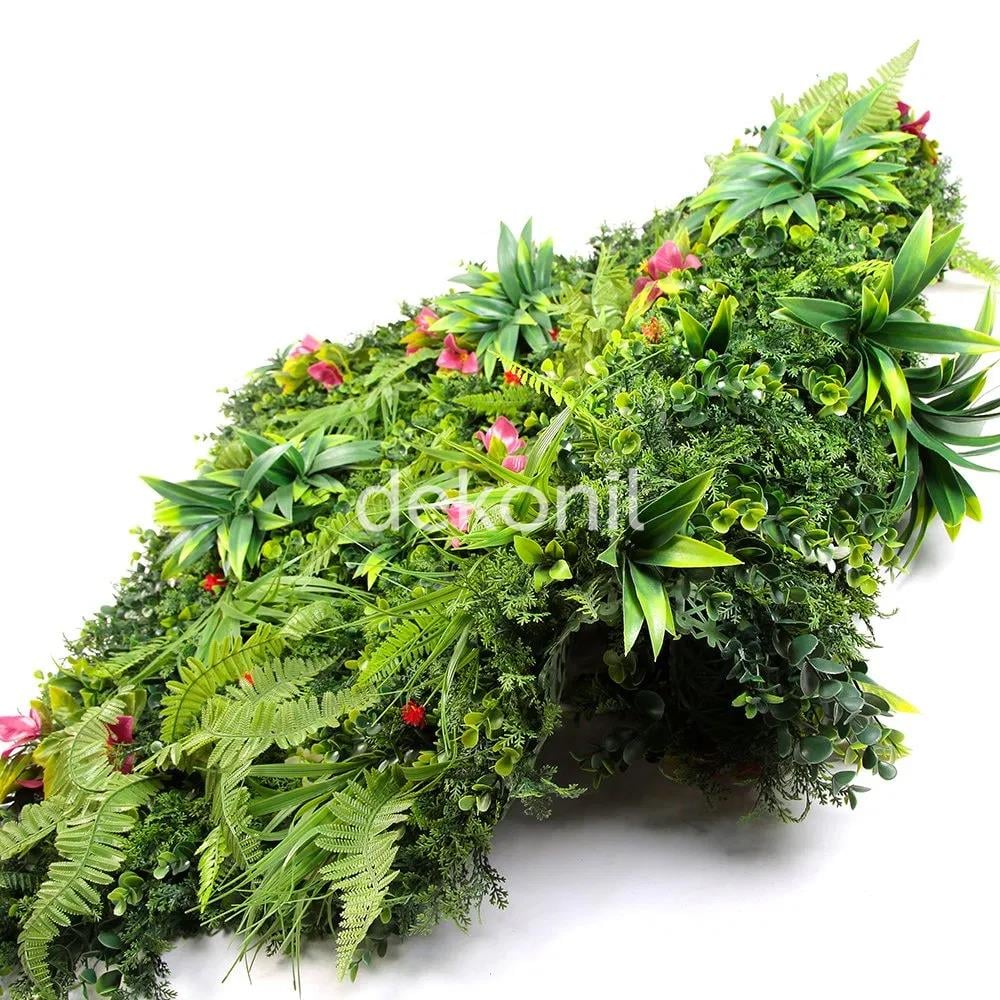 Yapay Bitki & Çiçek Dikey Bahçe Paneli 100*100 cm  DK-1025