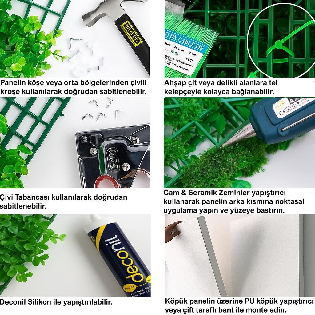 Yapay Bitki & Çiçek Dikey Bahçe Paneli 100*100 cm  DK-1004