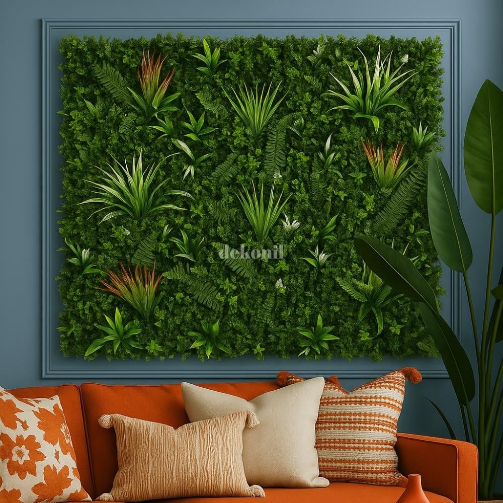 Yapay Bitki & Çiçek Dikey Bahçe Paneli 100*100 cm 1004