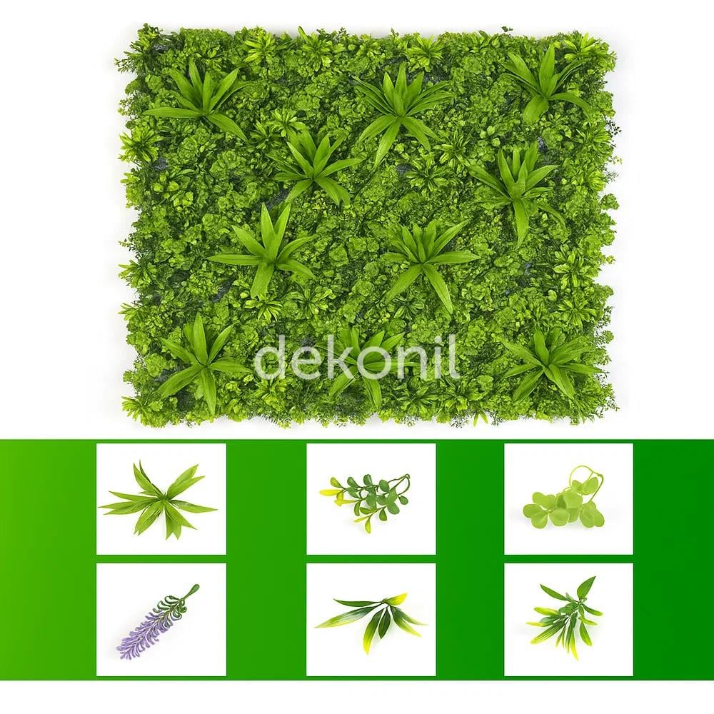 Yapay Bitki & Çiçek Dikey Bahçe Paneli 100*100 cm  DK-1010