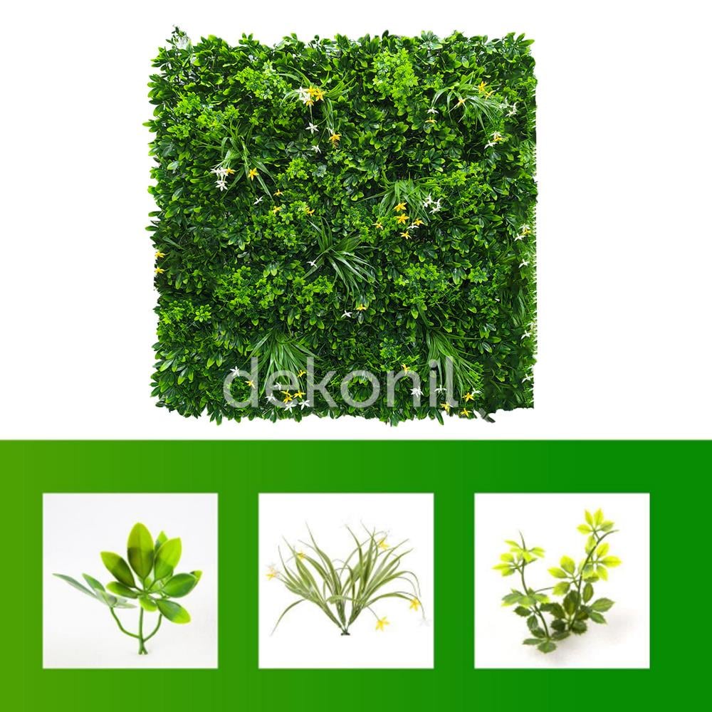 Yapay Bitki & Çiçek Dikey Bahçe Paneli 100*100 cm  DK-1026