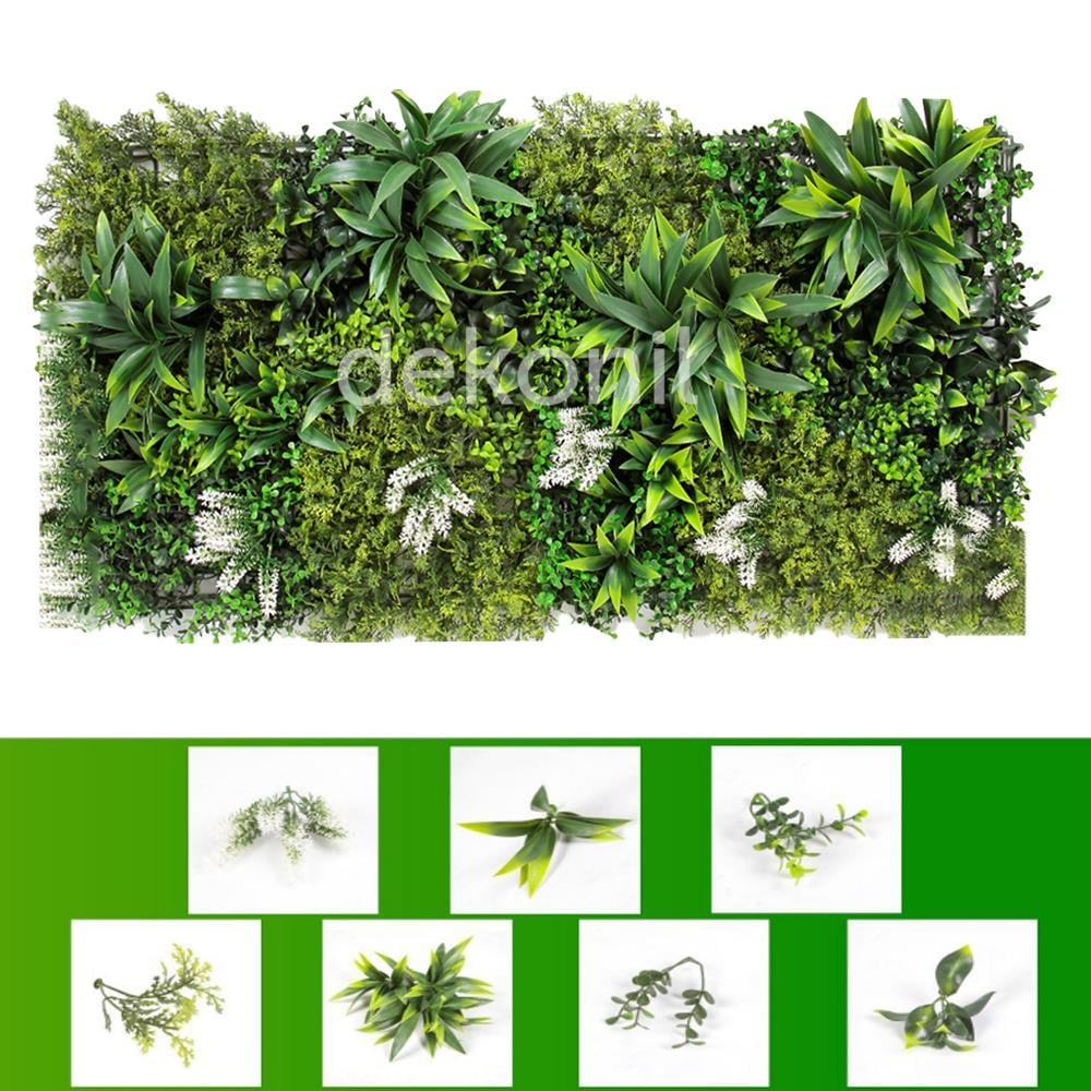 Yapay Bitki & Çiçek Dikey Bahçe Paneli 50*100cm  DK-5041