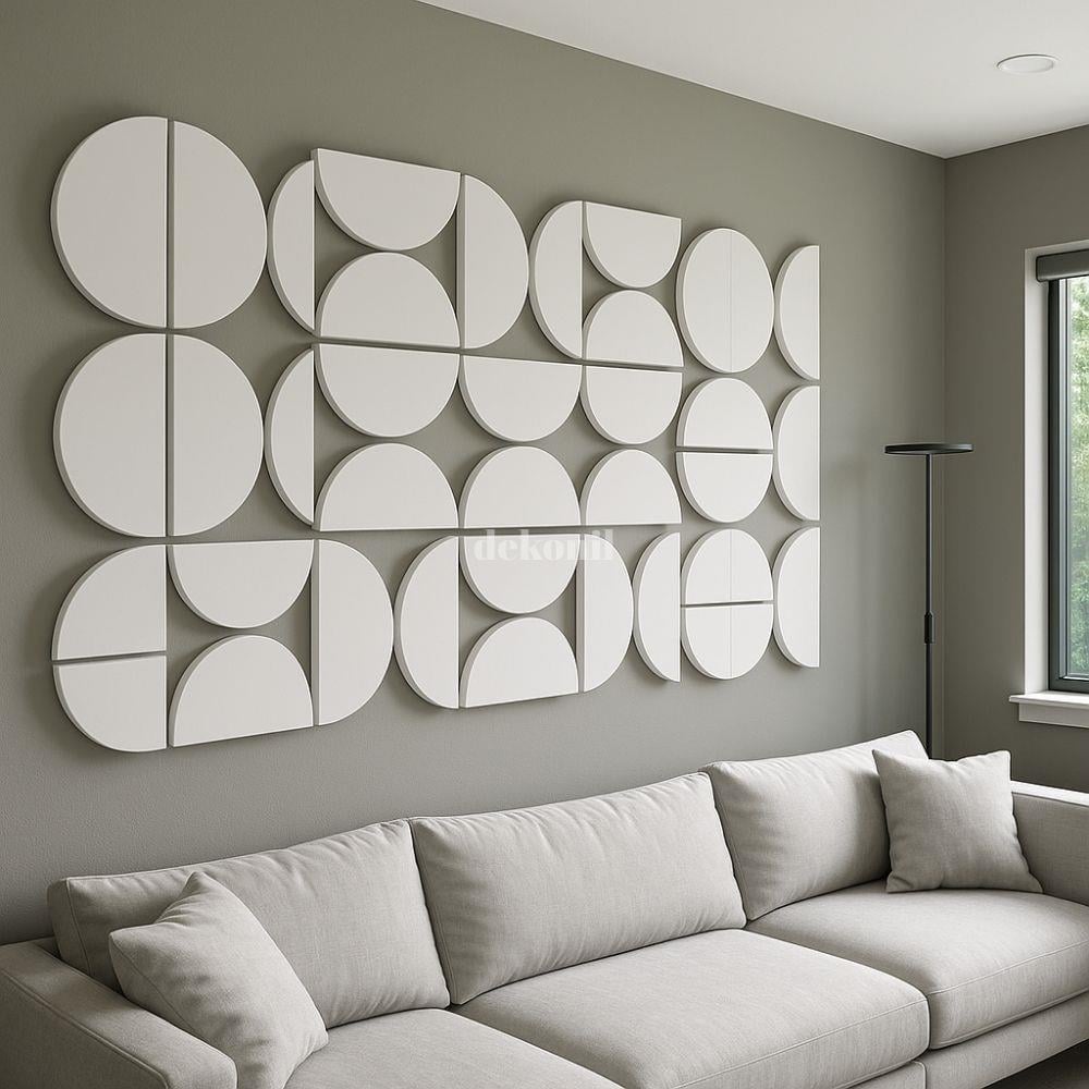 Yarım Oval MDF Duvar Paneli 39*79 cm