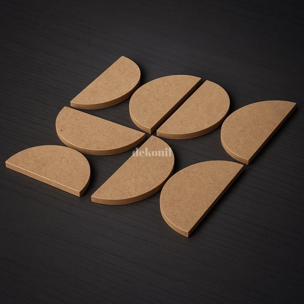 Yarım Oval MDF Duvar Paneli 39*79 cm