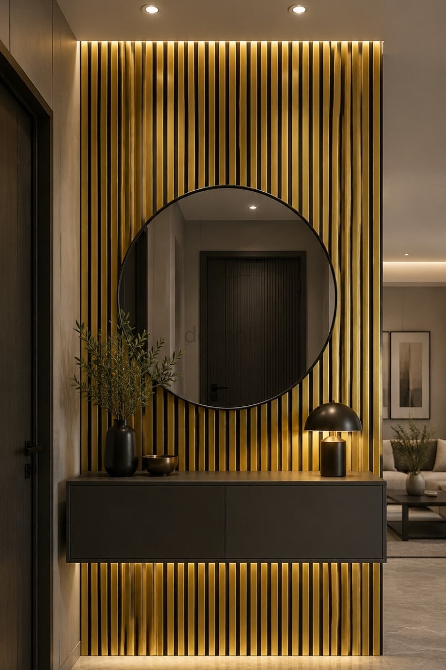 Yeni Nesil Lambri Duvar Paneli Gold 60*275 cm