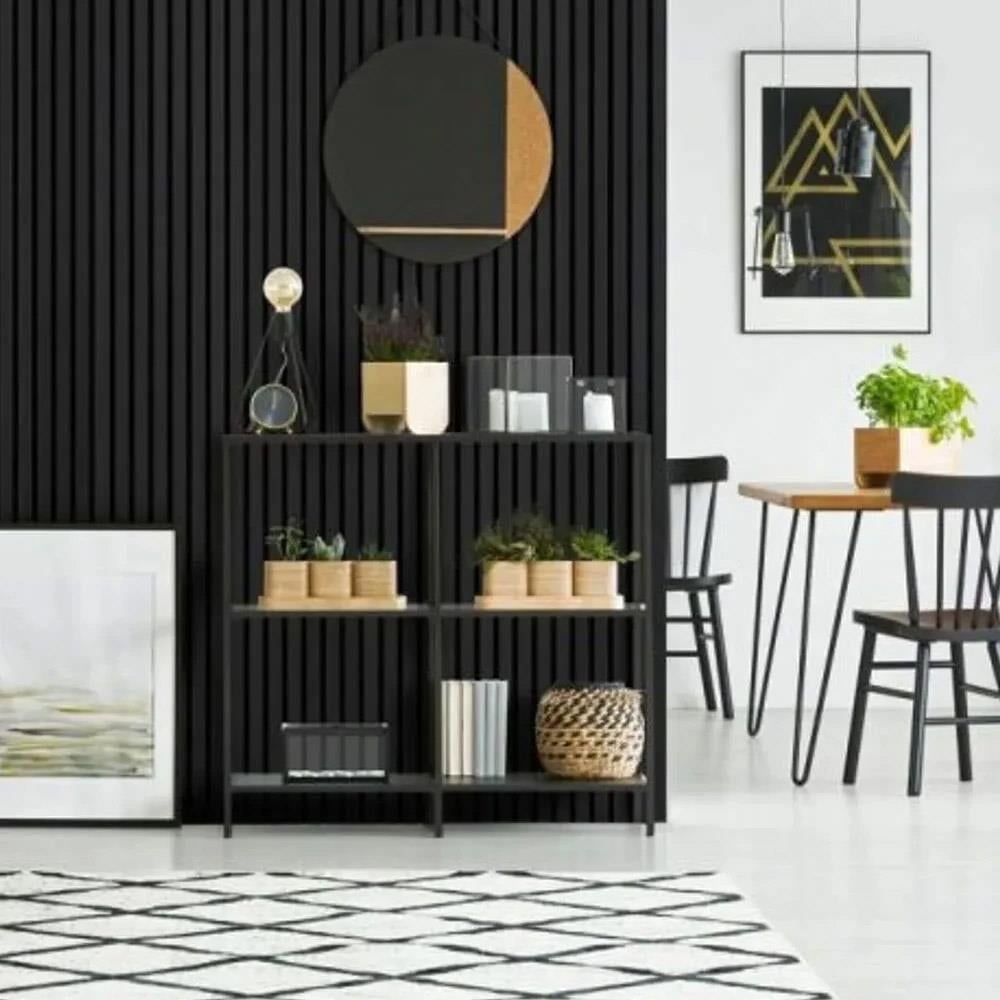 Yeni Nesil Lambri Duvar Paneli Siyah 60*275 cm