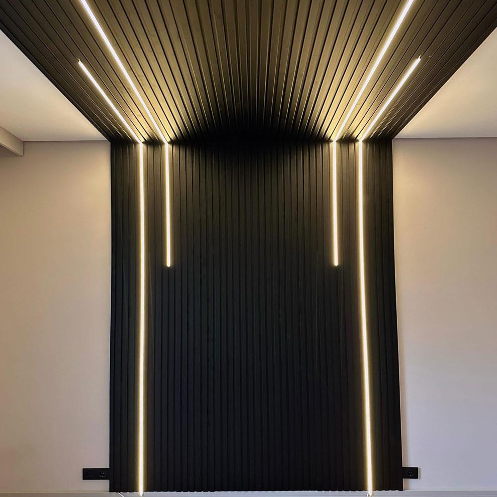 Yeni Nesil Lambri Duvar Paneli Siyah 60*275 cm