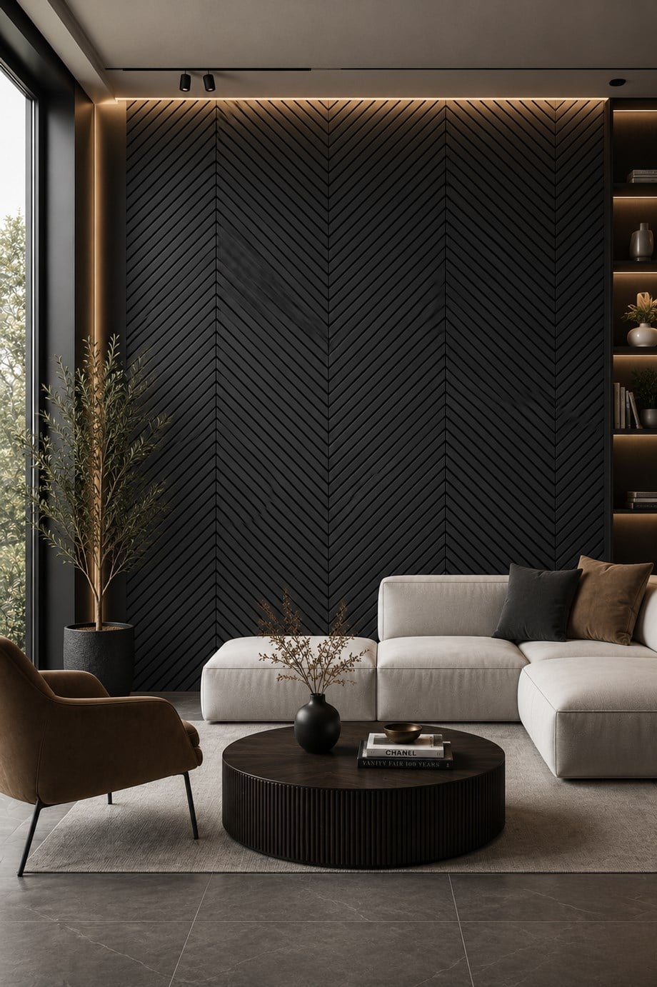 Yeni Nesil Lambri Nova Duvar Paneli Antrasit 60*275 cm
