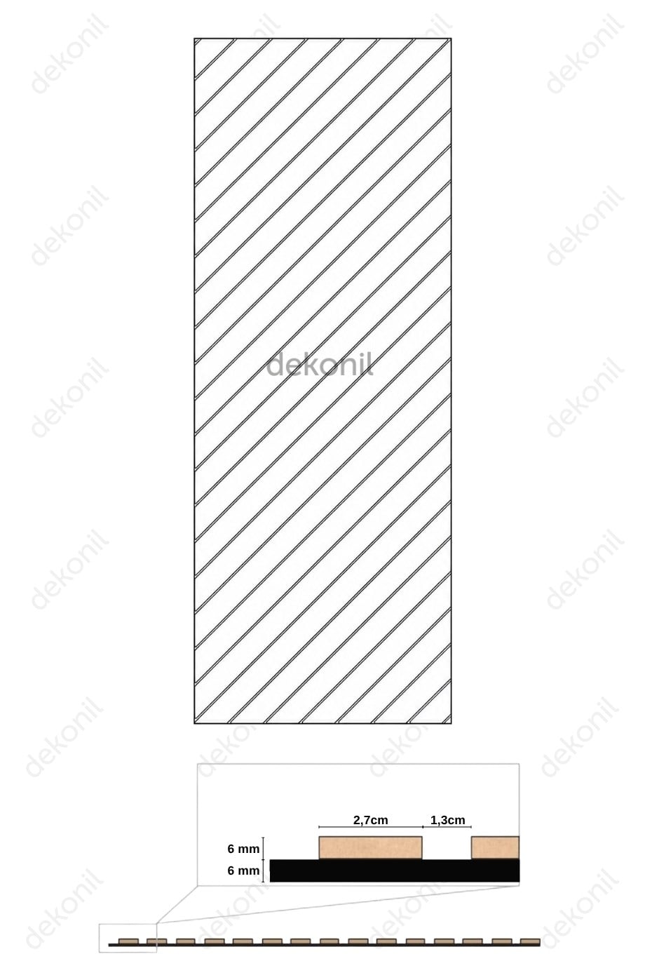 Yeni Nesil Lambri Nova Duvar Paneli Teak 60*275 cm