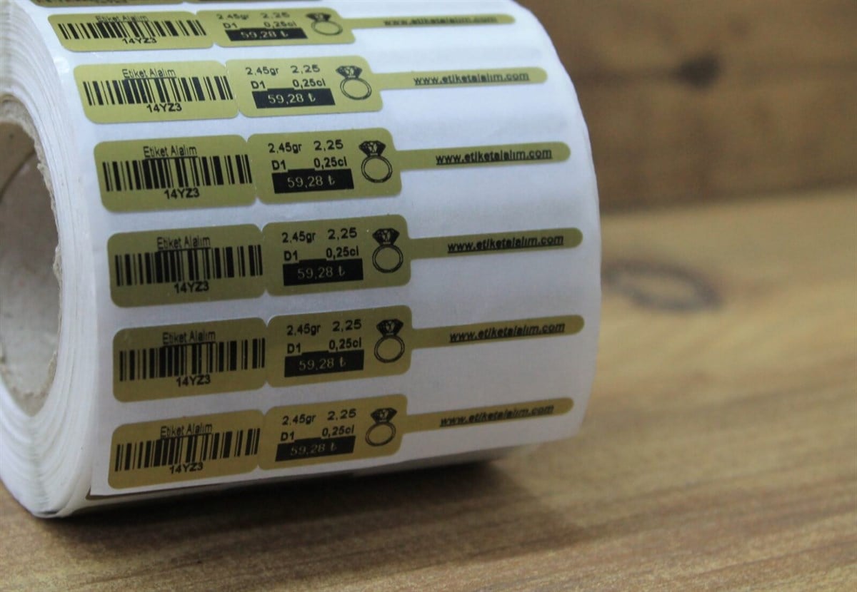 Çok Amaçlı EtiketlerKuyumcu Etiketi Gold 