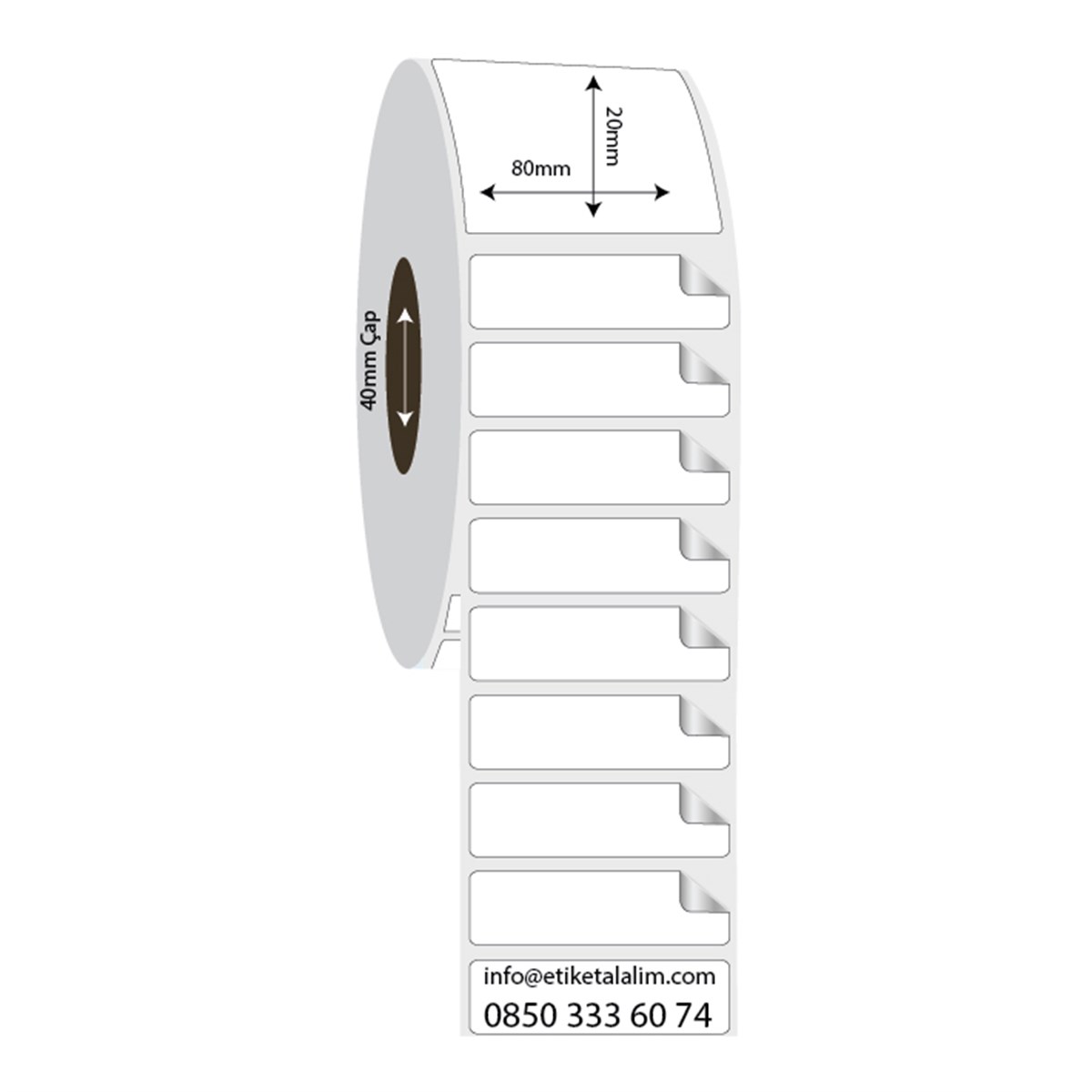 Fastyre Etiket (Sticker)80mm x 20mm Fastyre Etiket
