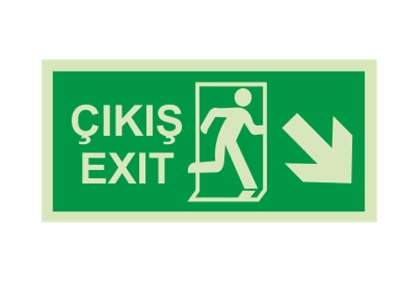 Exit Çıkış Sağ Aşağı Ok Lümen