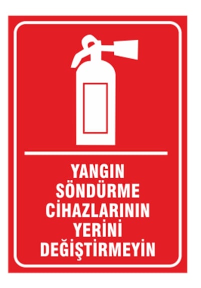 Yangın Söndürme Cihazlarının Yerini Değiştirmeyin