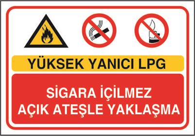 Yüksek Yanıcı Lpg Sigara İçilmez Ateşle Yaklaşma