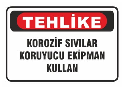Tehlike Krozif Sıvılar Koruyucu Ekipman Kullan