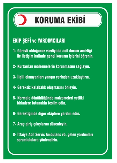 İlkyardım Koruma Ekibi Talimat