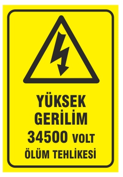 Yüksek Gerilim 34500 Volt Ölüm Tehlikesi