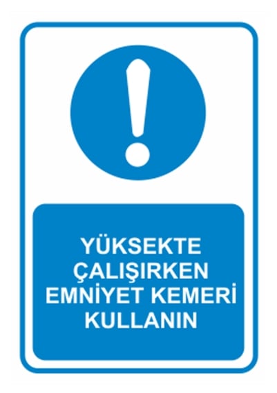 Yüksekte Çalışırken Emniyet Kemeri Kullanın