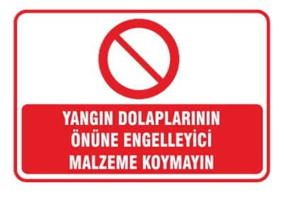 Yangın Dolaplarının Önüne Engelleyici Malzeme Koymayın