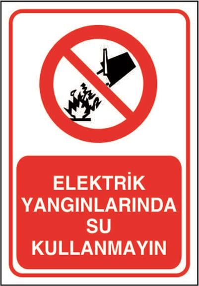 Elektrik Yangınlarında Su Kullanmayın