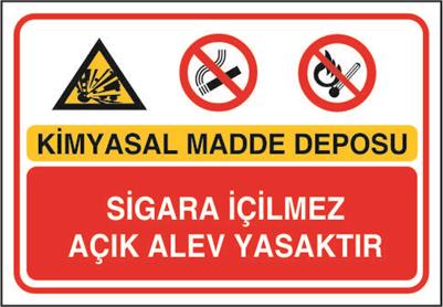 Kimyasal Madde Deposu Sigara İçilmez Açık Alev Yasaktır