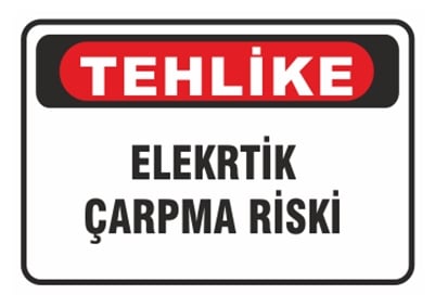 Tehlike Elektrik Çarpma Riski